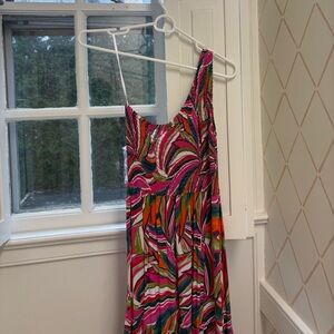 Colorful One-Shoulder Dress